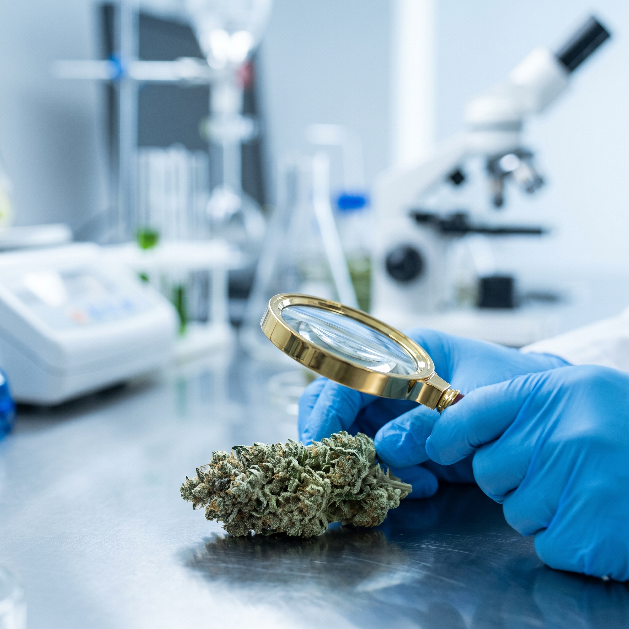 Analyse en laboratoire d'une fleur de CBD